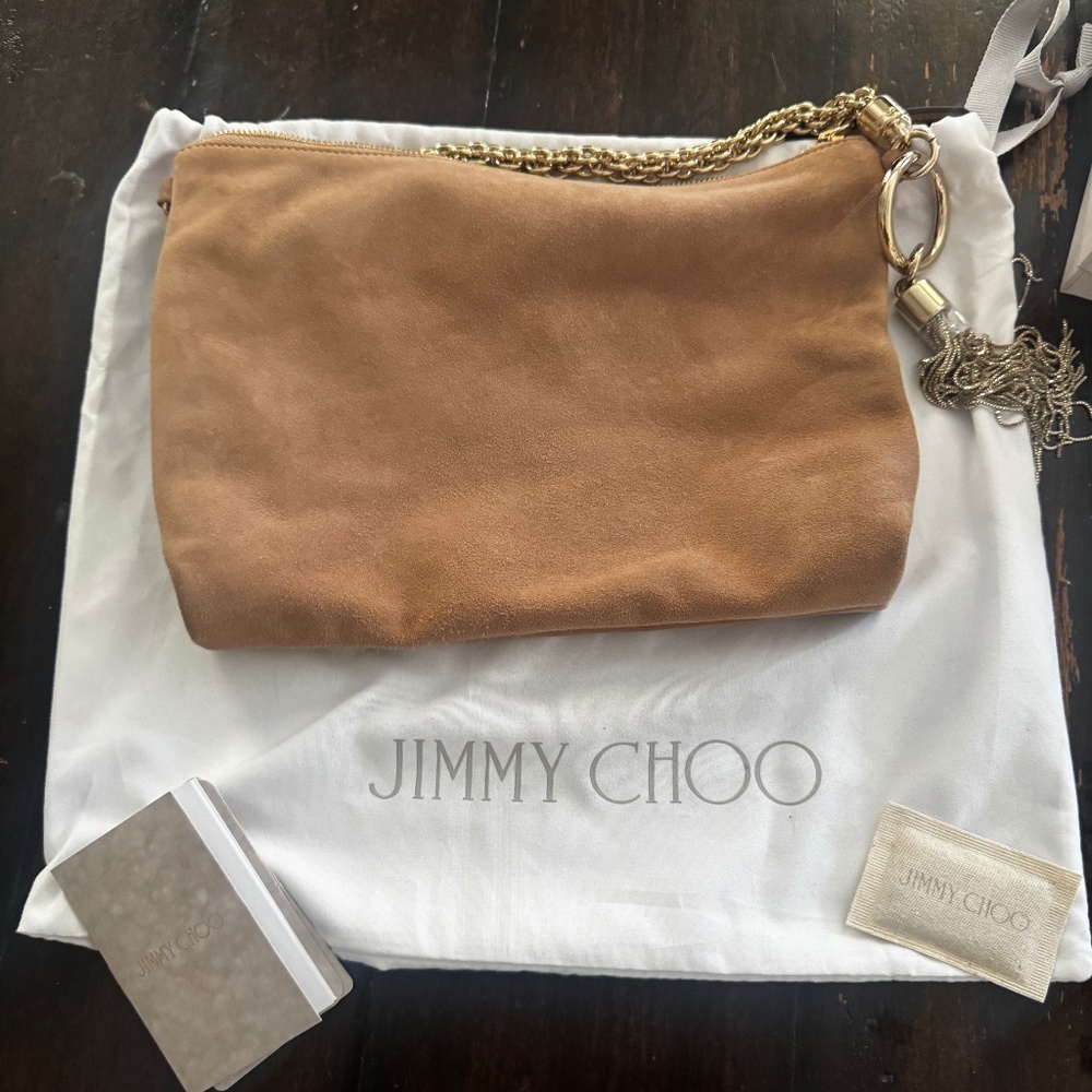 Jimmy Choo - Callie Flap - Toffee Suede shoulder bag